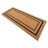 First Concept 24 in. W X 60 in. L Black/Natural Coir/Vinyl Door Mat