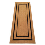 First Concept 24 in. W X 60 in. L Black/Natural Coir/Vinyl Door Mat
