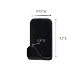 3M Command Small Plastic Hook 1 in. L 4 pk