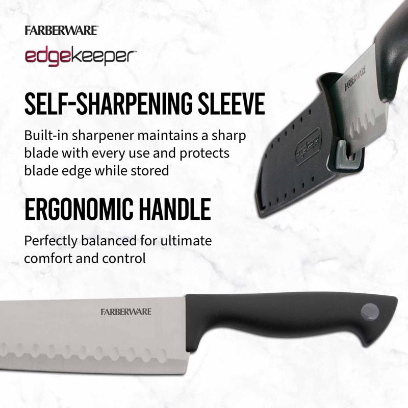 Farberware Edgekeeper 7 in. L Stainless Steel Santoku Knife 2 pc
