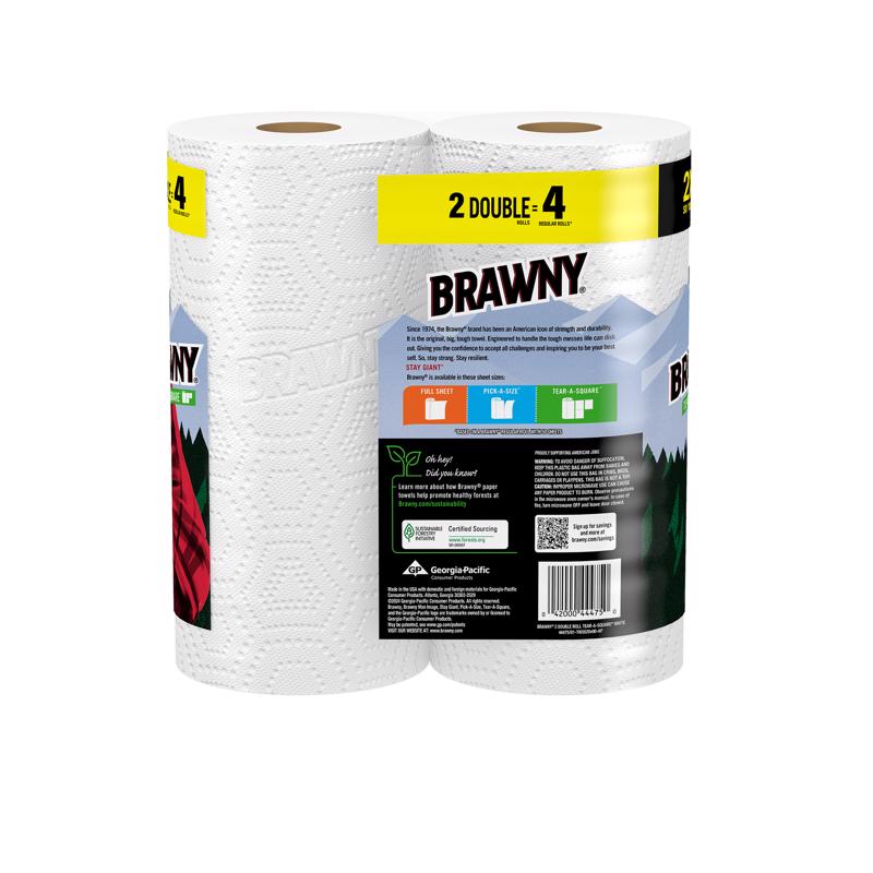 Brawny Tear-A-Square Paper Towels 120 sheet 2 ply 1 pk