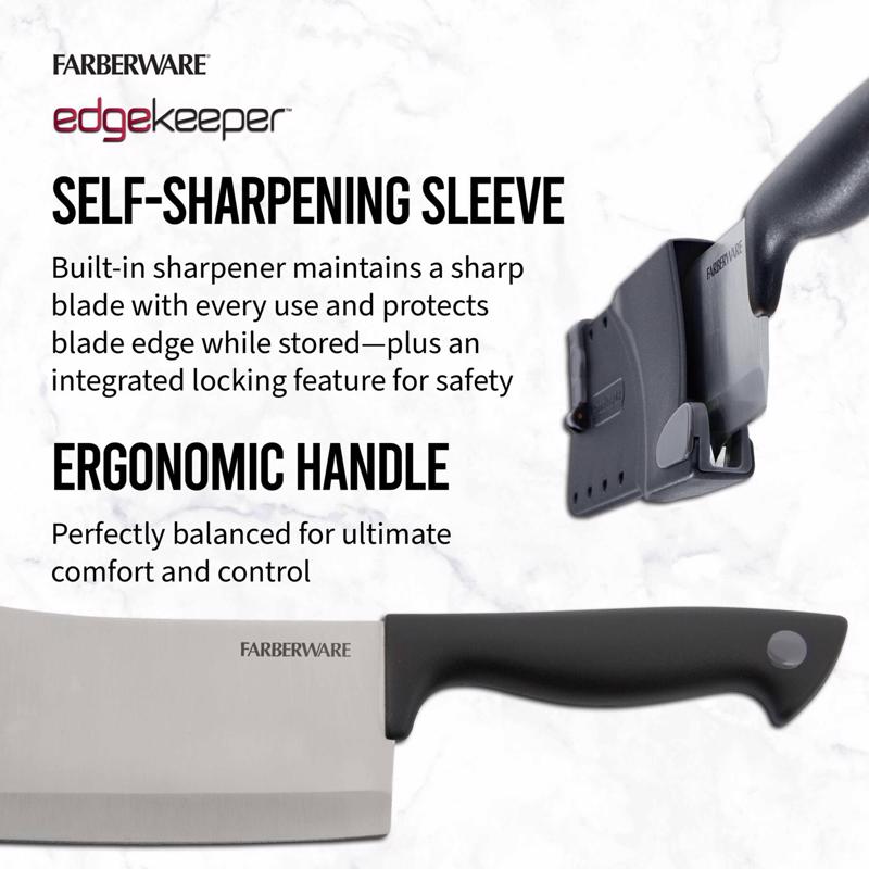 Farberware 6 in. L Stainless Steel Cleaver 2 pc
