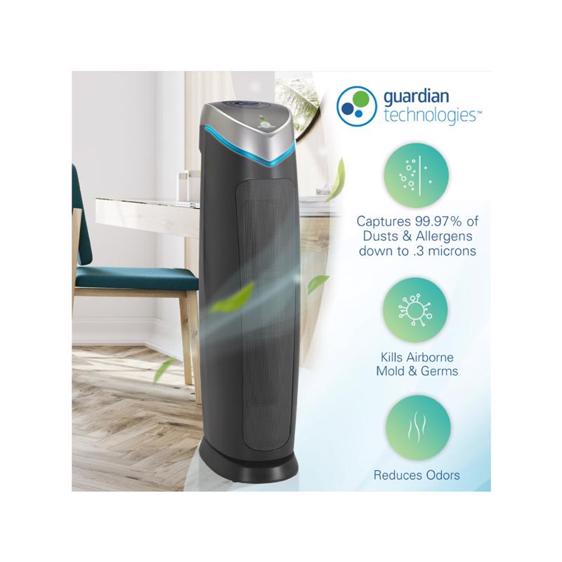 Germ Guardian HEPA Air Purifier Tower 189 sq ft 28 inch