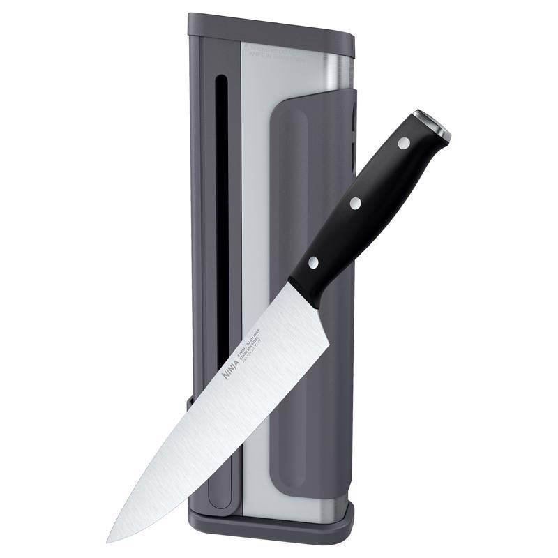 KNIFE/SHARPNR SET SS BLK