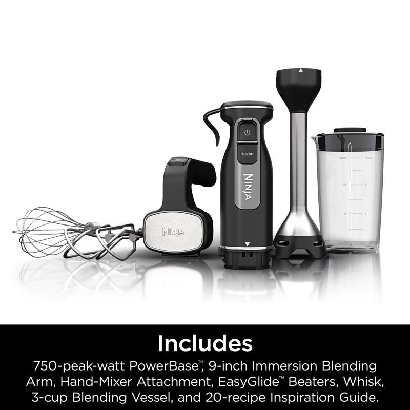 Ninja Foodie Black Stainless Steel Blender 3 cups 5 speed