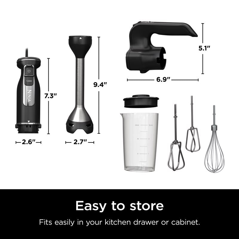 Ninja Foodie Black Stainless Steel Blender 3 cups 5 speed