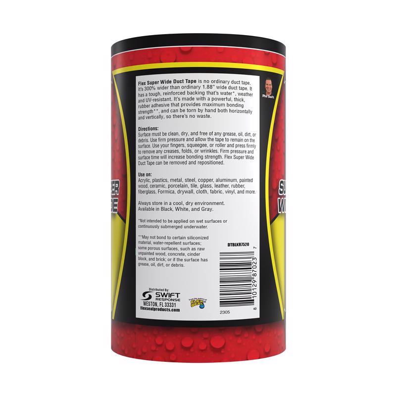 Flex Seal Family of Products Flex Super Wide Duct Tape 7.5 in. W X 20 ft. L Black Duct Tape