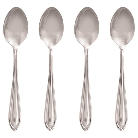 TEASPOON SET SS SLVR 4PC