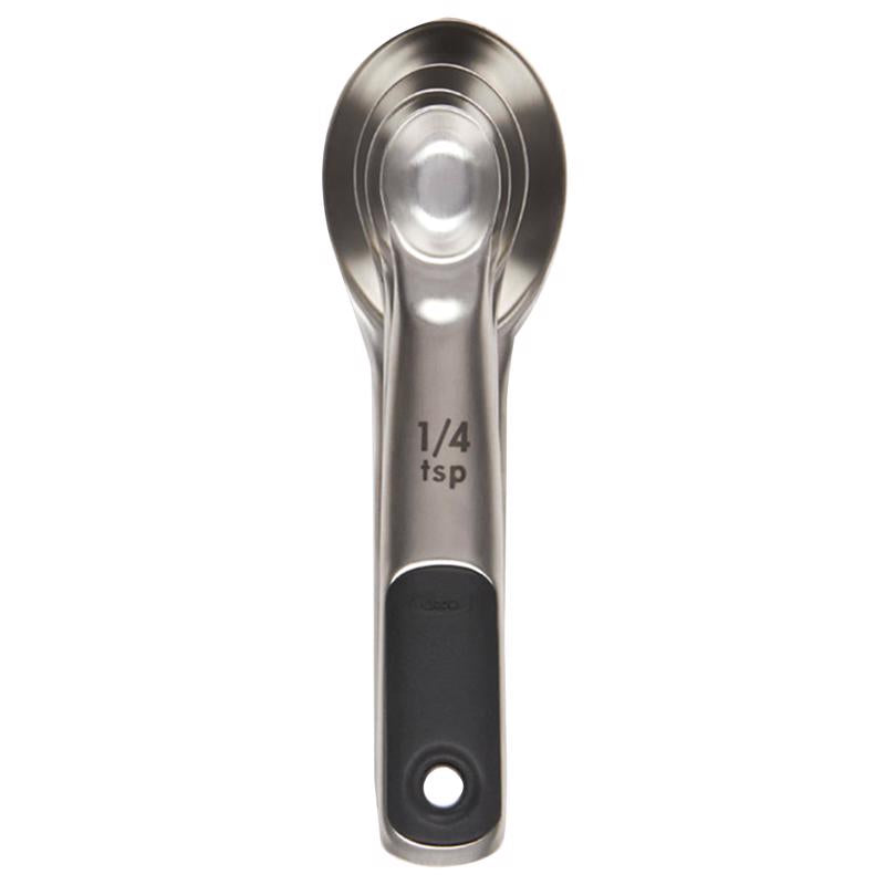 OXO Good Grips Stainless Steel Black/Silver Measuring Spoon Set