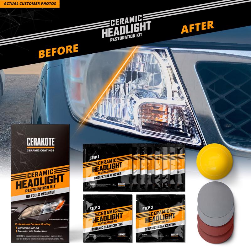 Cerakote Headlights Headlight Restorer Kit Wipes