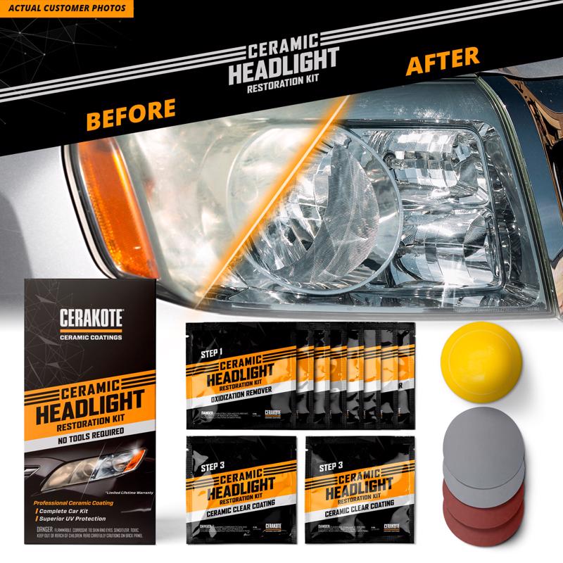Cerakote Headlights Headlight Restorer Kit Wipes