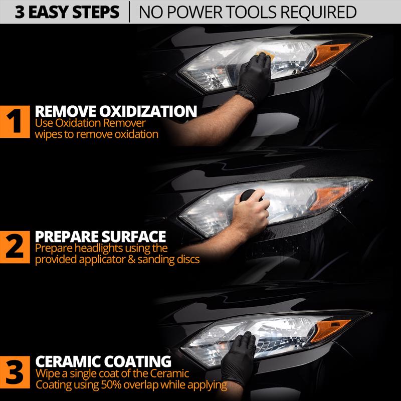 Cerakote Headlights Headlight Restorer Kit Wipes