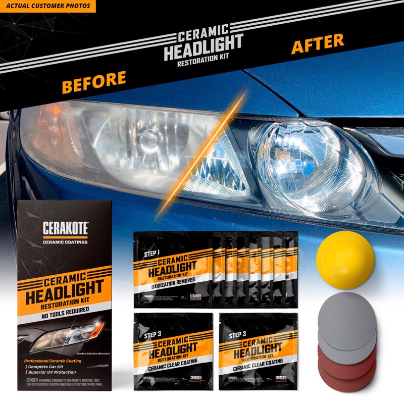 Cerakote Headlights Headlight Restorer Kit Wipes