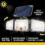 Bell & Howell Bionic Motion-Sensing Solar Powered LED Black Floodlight