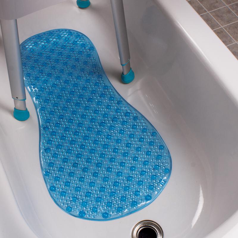 Carex Health Brands Blue Shower/Tub Safety Mat Rubber .5 in. H X 32 in. L