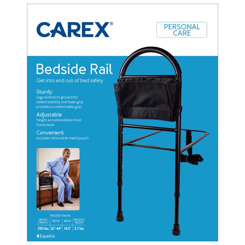 Carex Health Brands Black Bedside Rail 1 pk