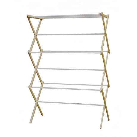 Madison Mill 42.5 in. H X 29.5 in. W X 14 in. D Wood Accordian Collapsible Clothes Drying Rack