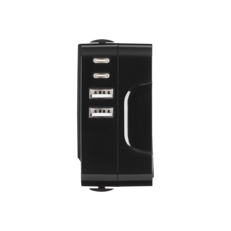 Travel Smart Type A/B For Continental Europe Adapter Plug w/USB Port