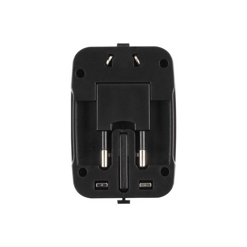 Travel Smart Type A/B For Continental Europe Adapter Plug w/USB Port
