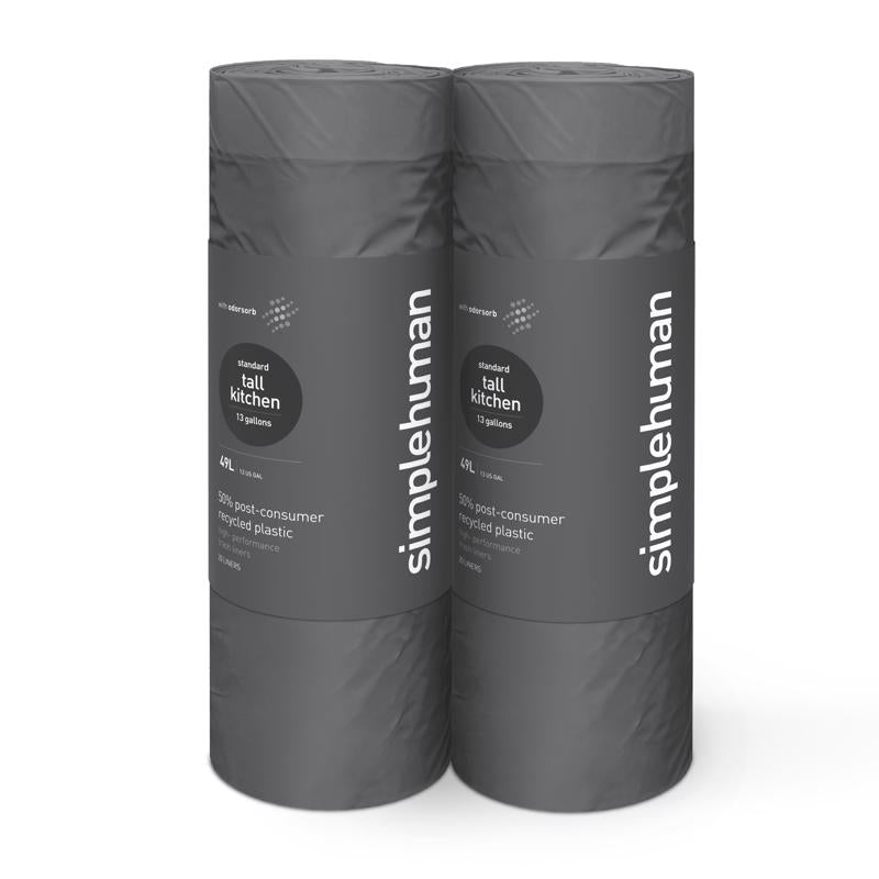 TALL KITCHN BGS BLK 40PK