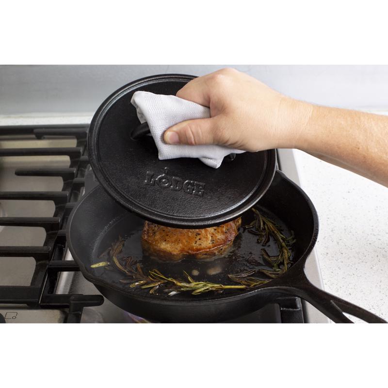 Lodge Cast Iron Bacon Press Black