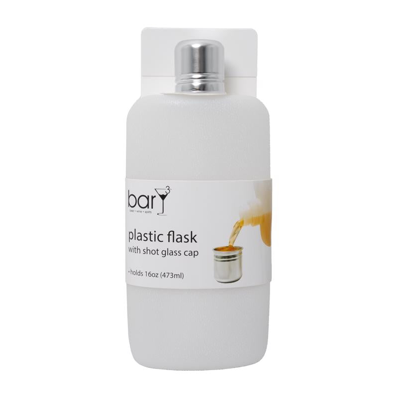 PLASTIC FLASK WITH SHOT