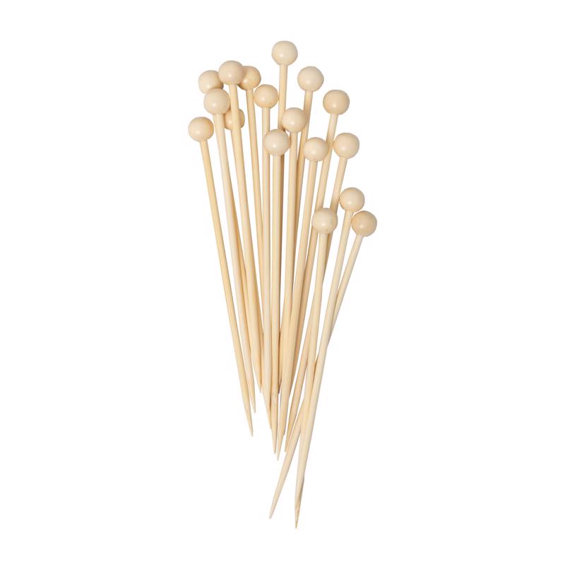 Blueoco Viovia Beige Bamboo Ball Appetizer Pick