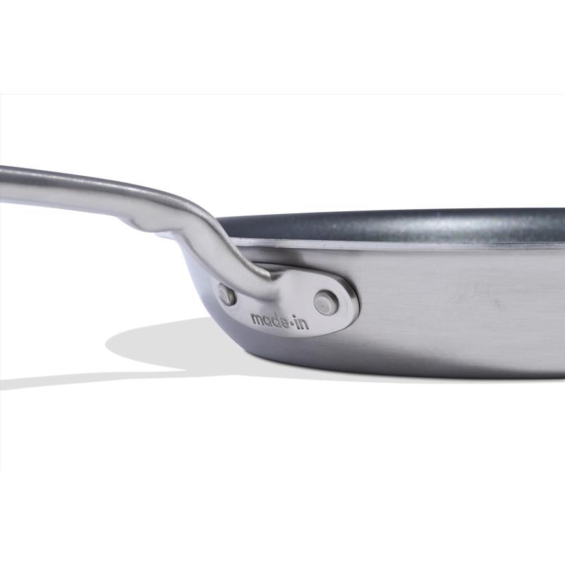 Made In Stainless Steel Fry Pan 10 in. Black/Silver