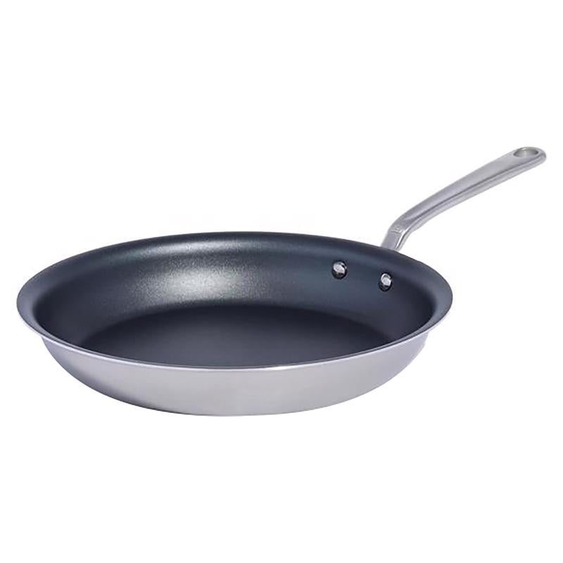 FRY PAN SS BLACK/SLV 8"