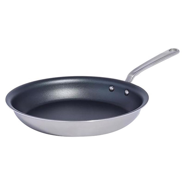 FRY PAN SS BLACK/SLV 8"