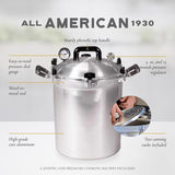 All American Aluminum Pressure Canner 30 qt Silver