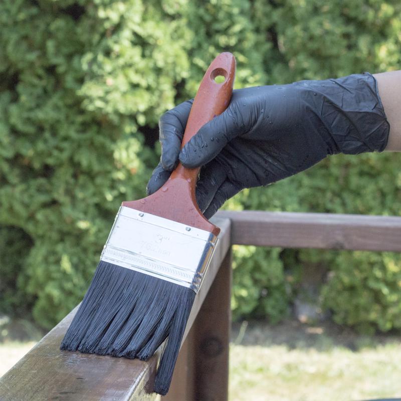 Gloveworks Nitrile Disposable Gloves One Size Fits Most Black Powder Free 10 pk
