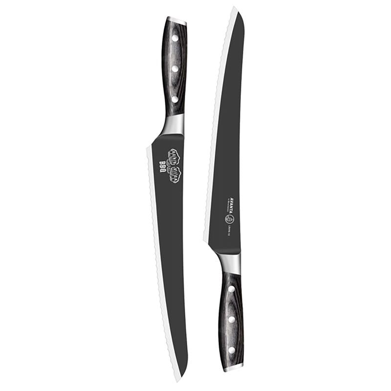 KNIFE SLICER SS WOOD 10"