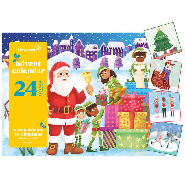 Upbounders Light Skinned Santa Advent Sticker Calendar