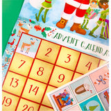 Upbounders Light Skinned Santa Advent Sticker Calendar