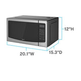 Avanti 1.1 cu ft Black/Silver Microwave 1000 W