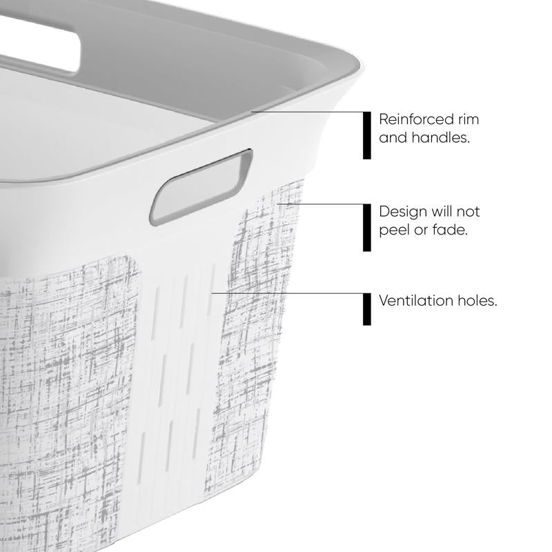 Curver White Resin Laundry Basket