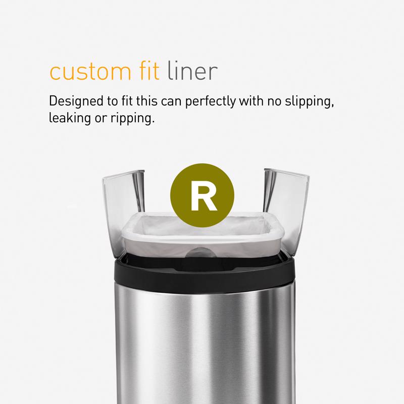 Simplehuman Code R 2.64 gal Trash Can Liners Drawstring 60 pk