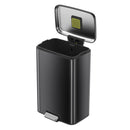 EKO Maxwell 13.2 gal Gray Stainless Steel Step Pedal Trash Can