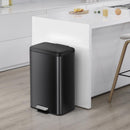 EKO Maxwell 13.2 gal Gray Stainless Steel Step Pedal Trash Can