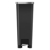 EKO Hana Slim 11.9 gal Black Plastic Step Pedal Trash Can