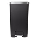 EKO Hana 11.9 gal Black Plastic Step Pedal Trash Can