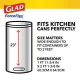 Glad Force Flex 13 gal No Scent Scent Kitchen Trash Bags Drawstring 100 pk 0.72 mil