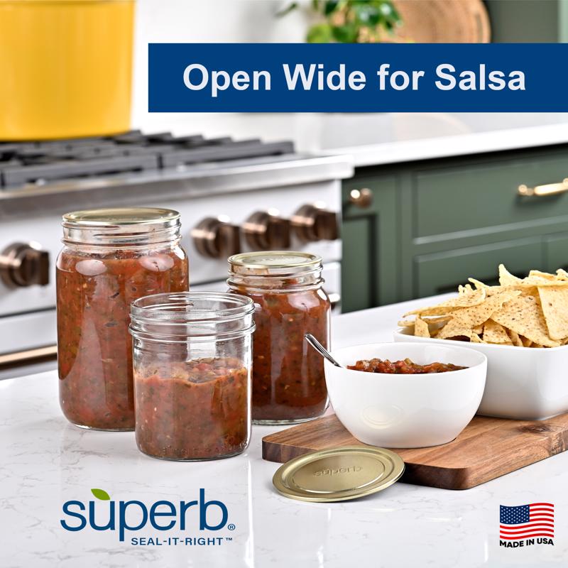 Superb Arglass Wide Mouth Canning Jar 32 oz 12 pk