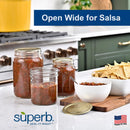 Superb Arglass Wide Mouth Canning Jar 32 oz 12 pk