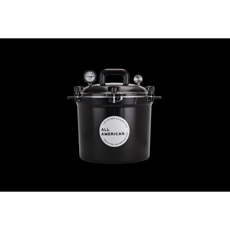 All American 1930 Cast Aluminum Canner 12.25 in. 21.5 qt Black