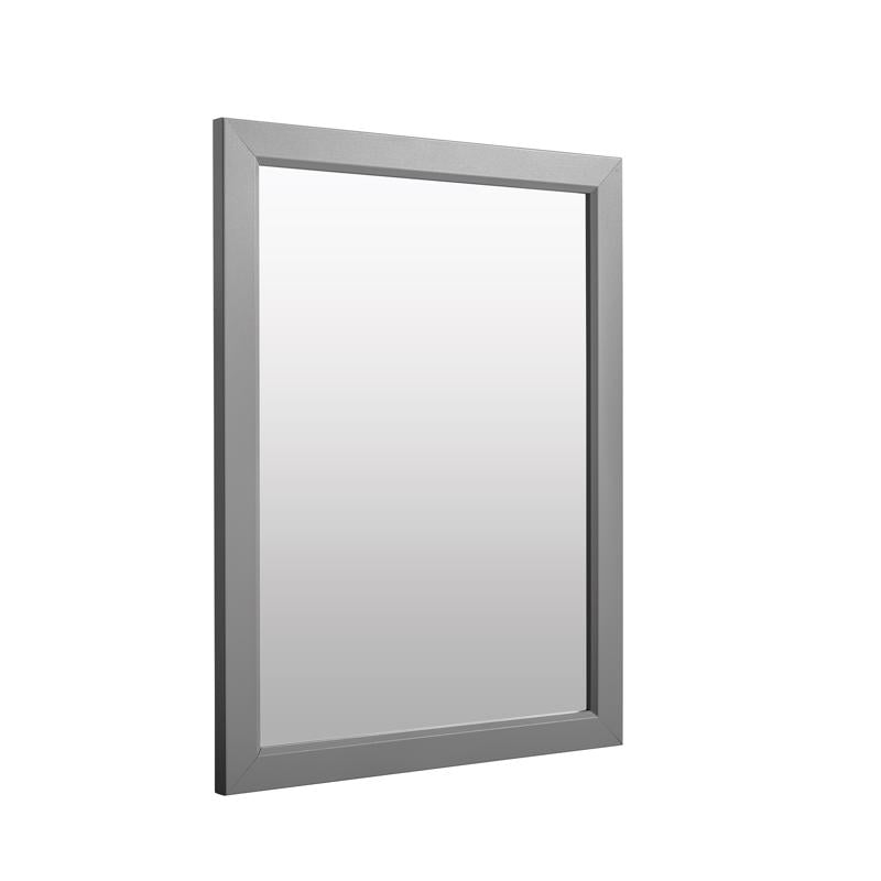 Zenna Home 25 in. H X 20 in. W Bathroom Mirror Matte Gray