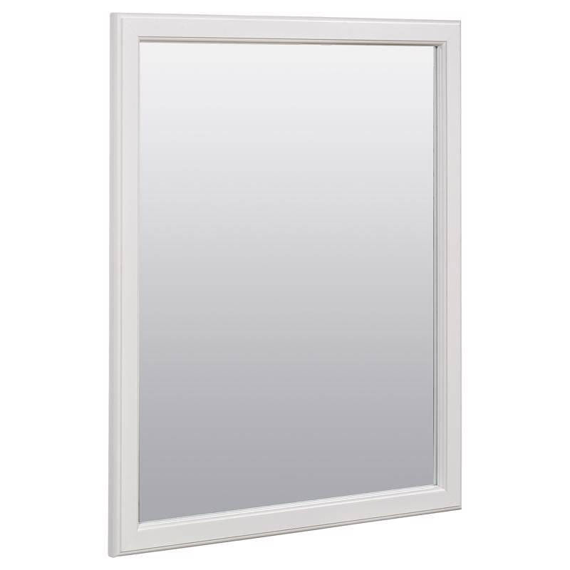 Zenna Home 25 in. H X 20 in. W Bathroom Mirror Matte White