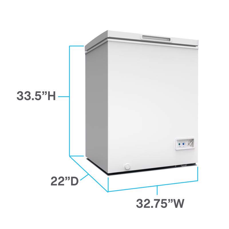 Avanti 7 ft White Steel Chest Freezer 129 W