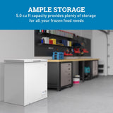Avanti 5 ft White Steel Chest Freezer 120 W